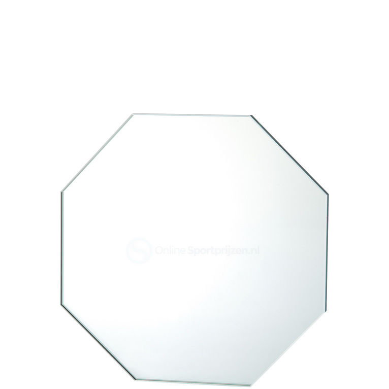 Achthoekige Glazen Award Geschikt voor Gravure en Full Colour Print - W722-W723