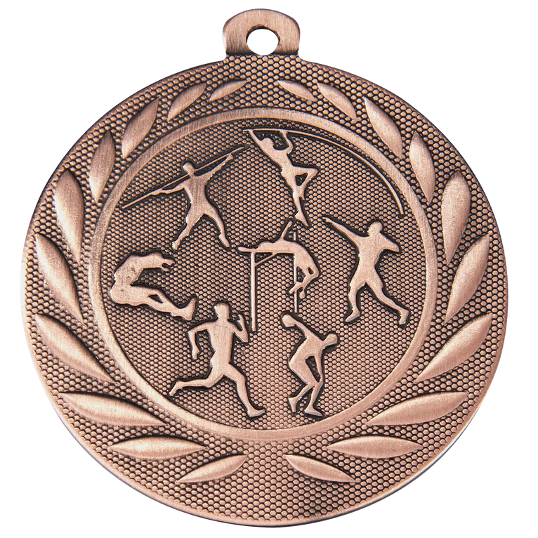 Atletiek Medaille Meerkamp - 50 mm - DI5000.K - Goud, Zilver en Brons