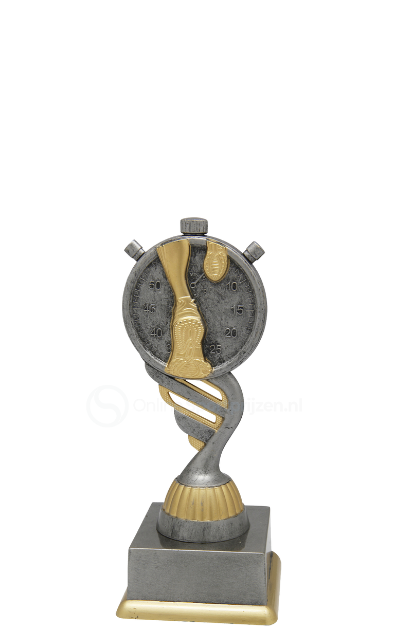 Atletiektrofee - SS1732 - Antiek Zilver / Goud