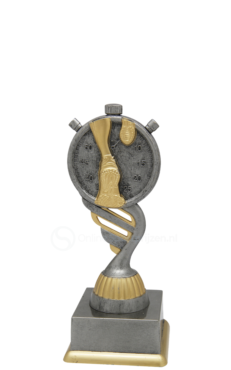Atletiektrofee - SS1732 - Antiek Zilver / Goud