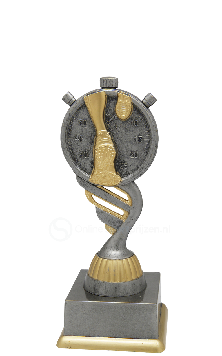 Atletiektrofee - SS1732 - Antiek Zilver / Goud