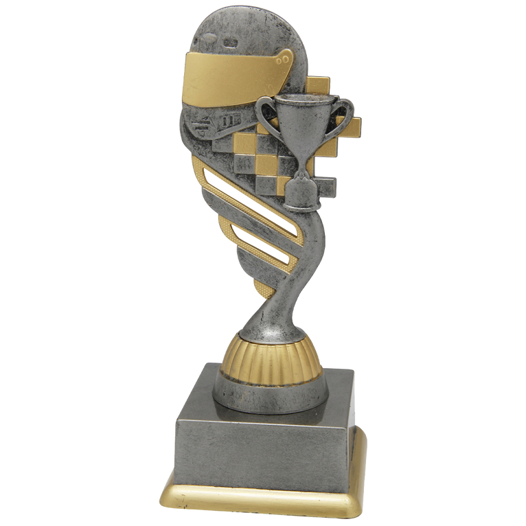 Autosporttrofee - SS1735 - Antiek Zilver / Goud