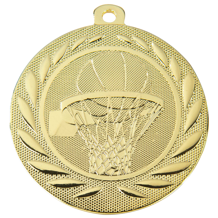 Basketbal Medaille - 50 mm - DI5000.M - Goud, Zilver en Brons