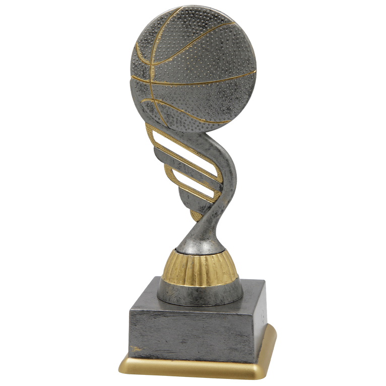 Basketbaltrofee - SS1749 - Antiek Zilver / Goud