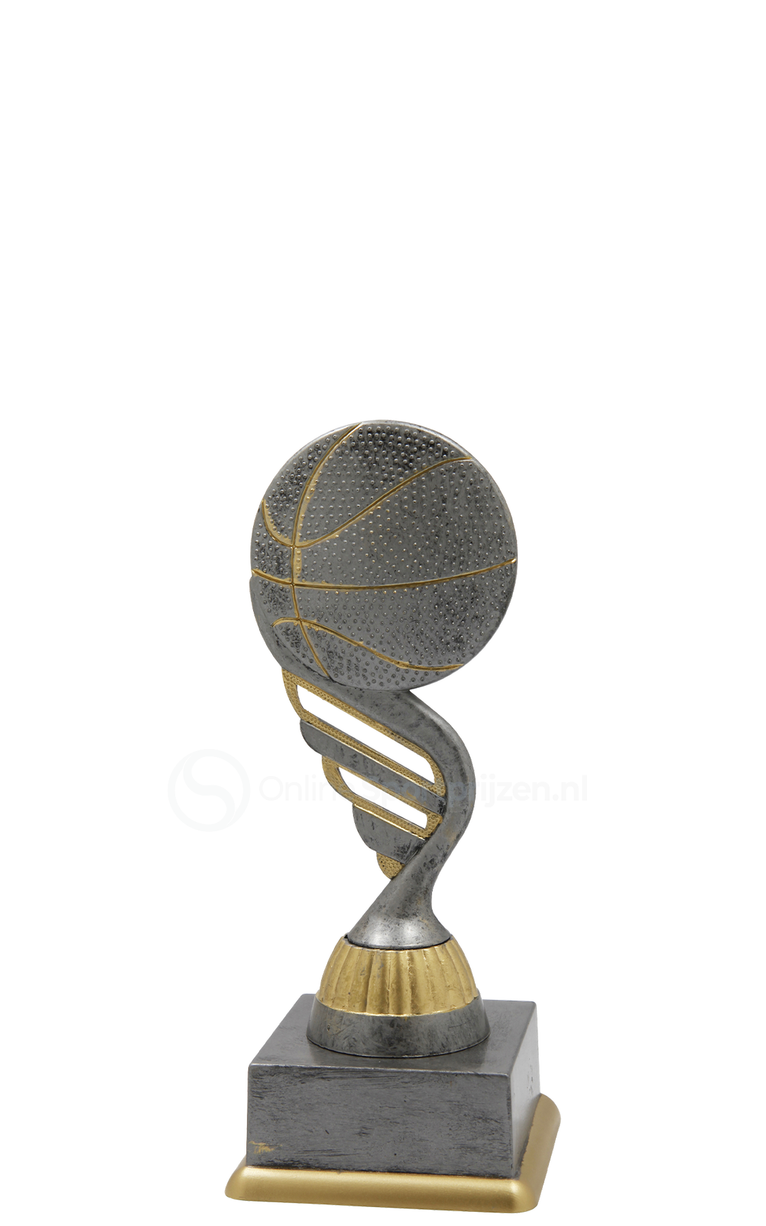 Basketbaltrofee - SS1749 - Antiek Zilver / Goud