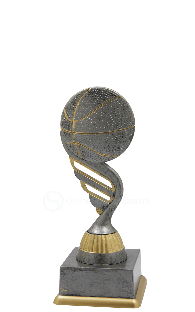 Basketbaltrofee - SS1749 - Antiek Zilver / Goud