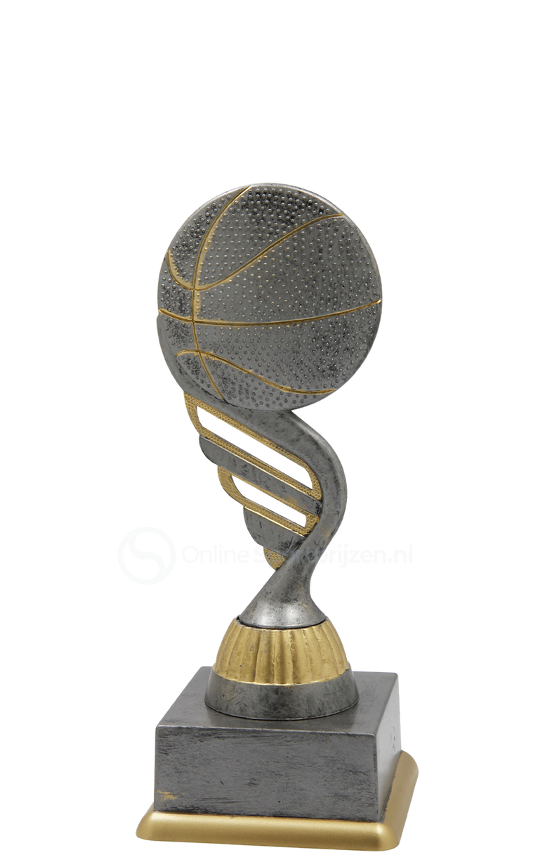 Basketbaltrofee - SS1749 - Antiek Zilver / Goud