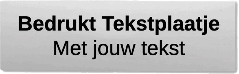 Bedrukt Tekstplaatje - Trofee plaatje - TP1 - Goud en Zilver