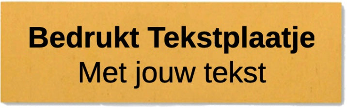 Bedrukt Tekstplaatje - Trofee plaatje - TP1 - Goud en Zilver