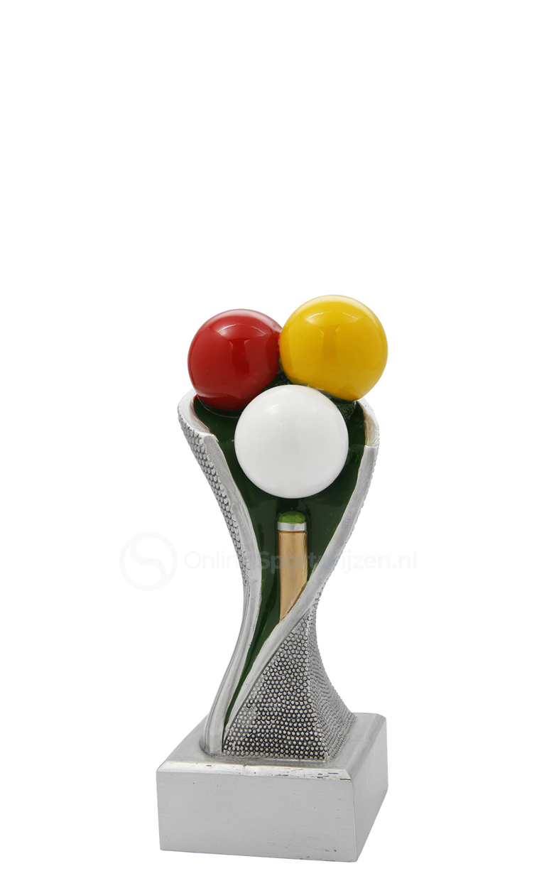 Biljart Trofee - FG4101-FG4103 - Antiek Zilver met Kleuraccent