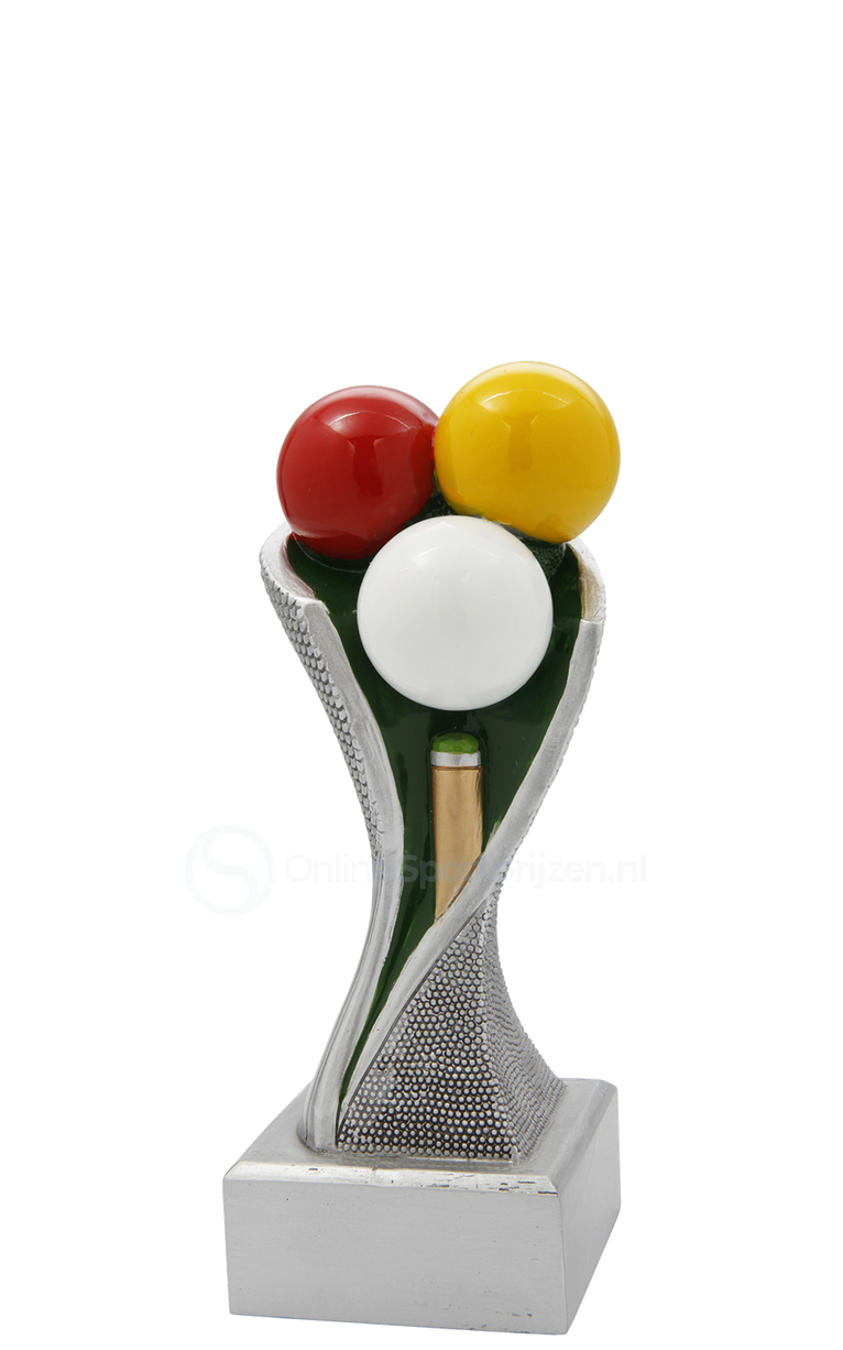Biljart Trofee - FG4101-FG4103 - Antiek Zilver met Kleuraccent