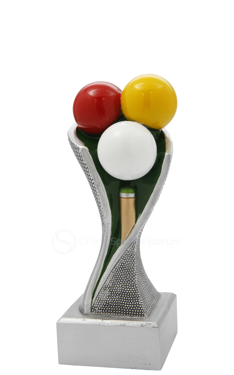 Biljart Trofee - FG4101-FG4103 - Antiek Zilver met Kleuraccent