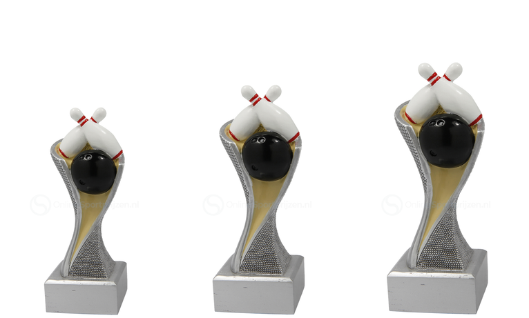 Bowling Prijs - FG4061-FG4063 - Zilver met Kleuraccent