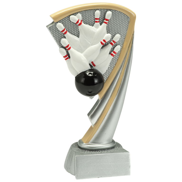 Bowling Prijs - RE.053 - Antiek Zilver met Kleuraccent