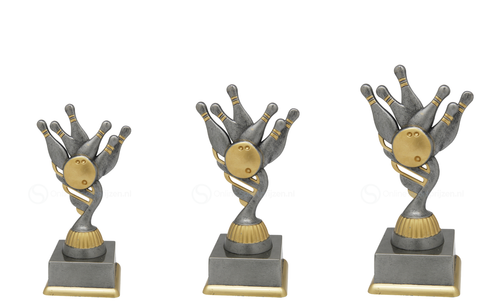 Bowlingtrofee - SS1738 - Antiek Zilver / Goud