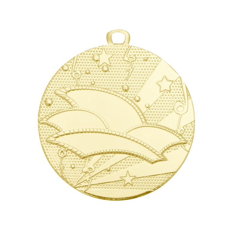 Carnaval Medaille - 50 mm - D112K - Goud