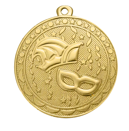 Carnaval Medaille - 50 mm - D120 - Goud