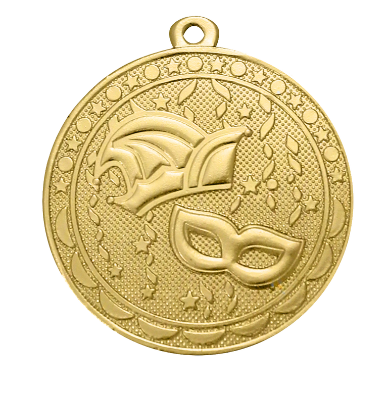 Carnaval Medaille - 50 mm - D120 - Goud