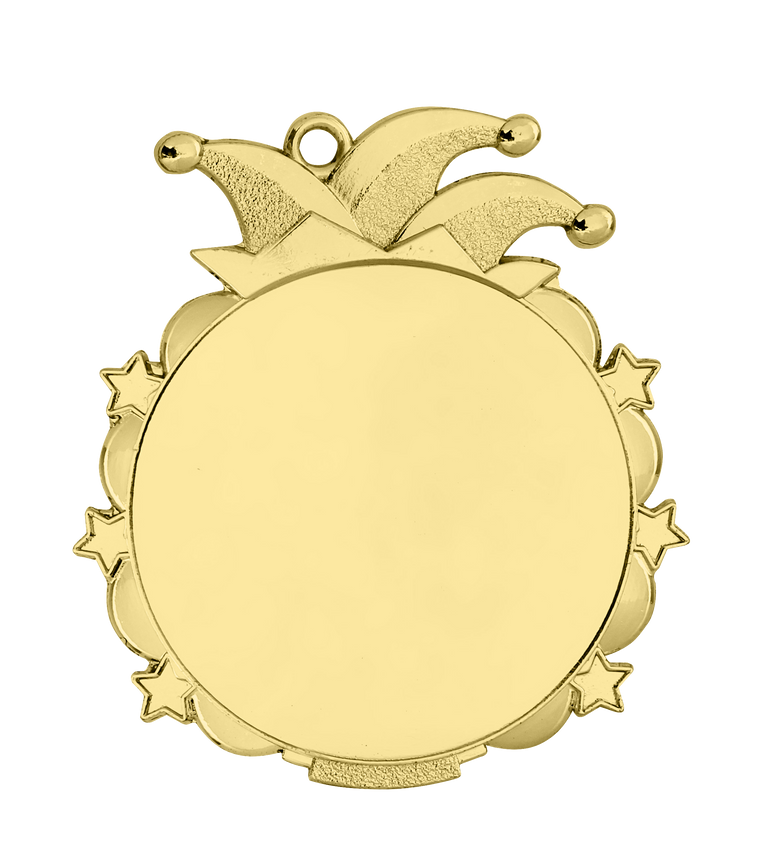 Grote Carnaval Medaille - 70mm -  D53 - Goud