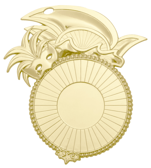 Luxe en Grote Carnaval Medaille - 85mm - D60 - Goud