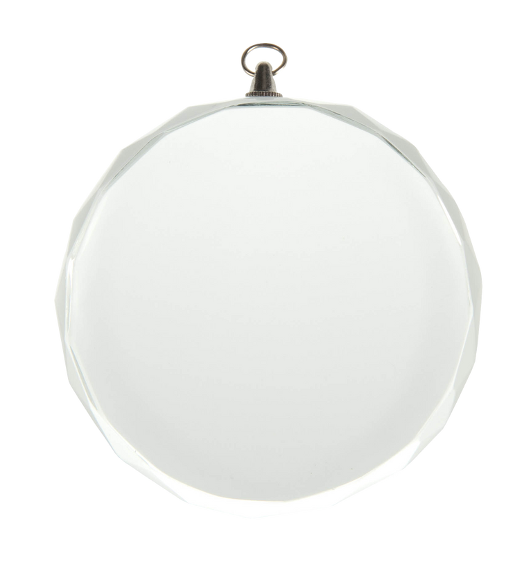 Glazen Medaille met Geschenkdoos - 60 mm - DG6001 - Transparant