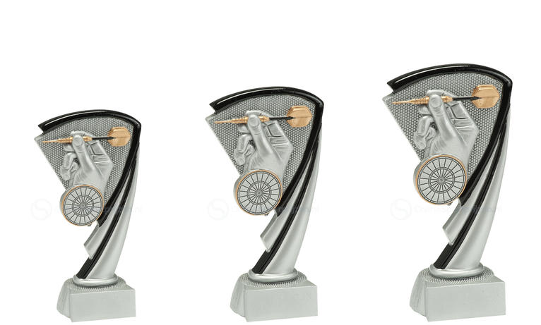 Darts Prijs - RE.057 - Antiek Zilver met Kleuraccent
