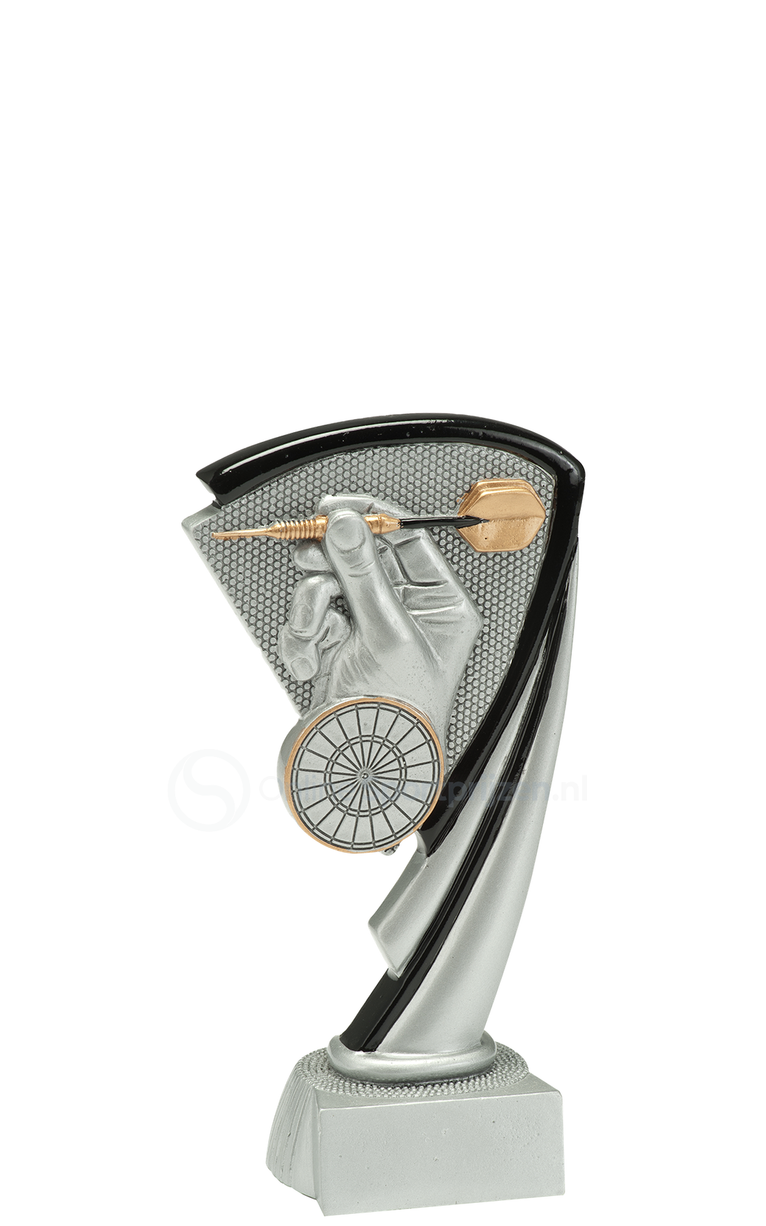 Darts Prijs - RE.057 - Antiek Zilver met Kleuraccent