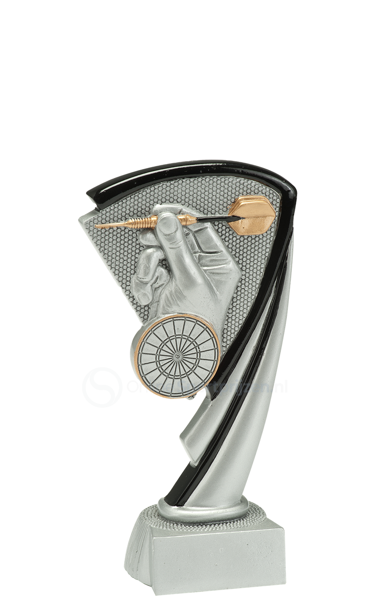 Darts Prijs - RE.057 - Antiek Zilver met Kleuraccent