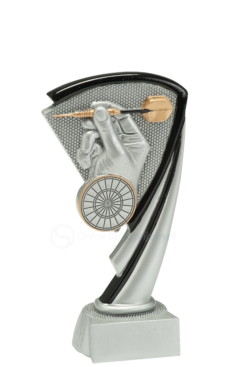 Darts Prijs - RE.057 - Antiek Zilver met Kleuraccent