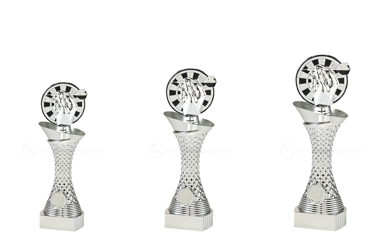 Dartstrofee - SL2047 - Zilver