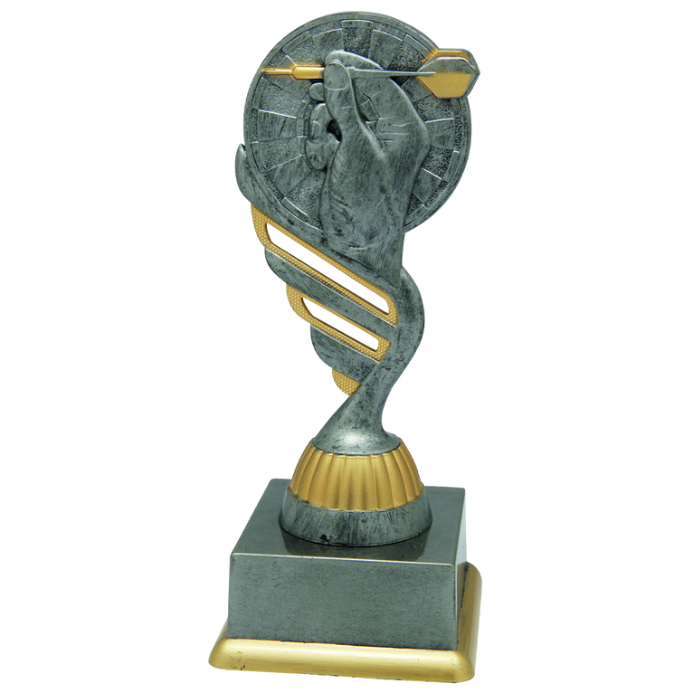 Dartstrofee - SS1733 - Antiek Zilver / Goud