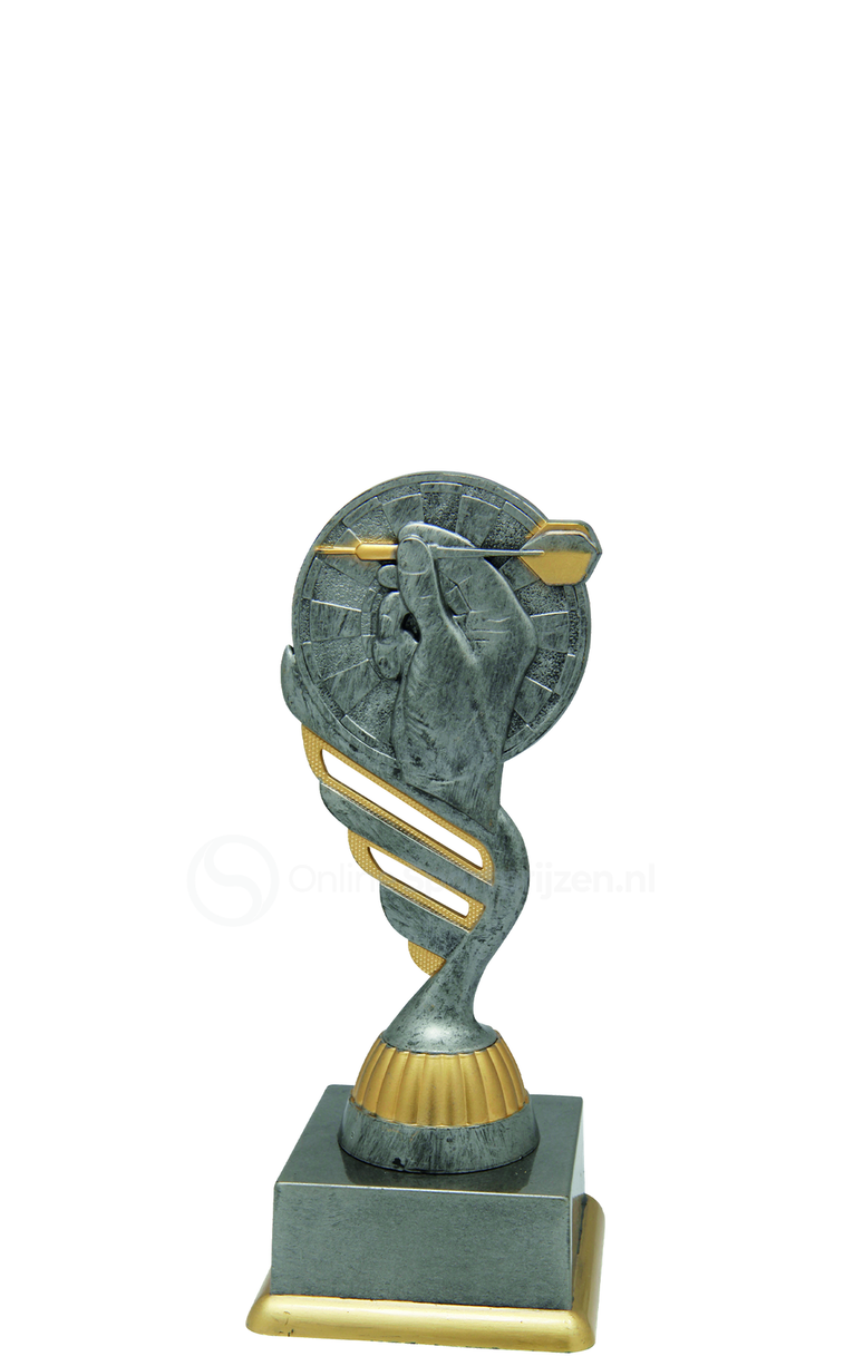 Dartstrofee - SS1733 - Antiek Zilver / Goud