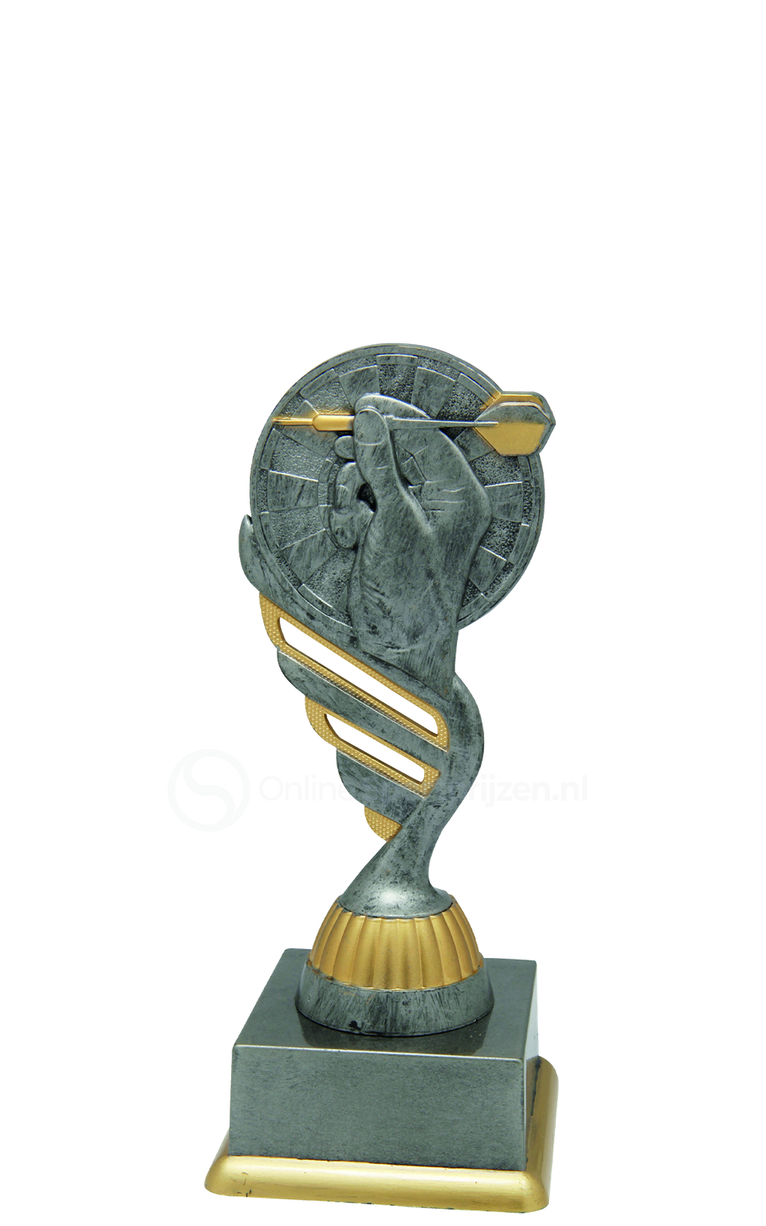 Dartstrofee - SS1733 - Antiek Zilver / Goud