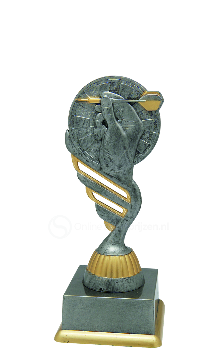 Dartstrofee - SS1733 - Antiek Zilver / Goud