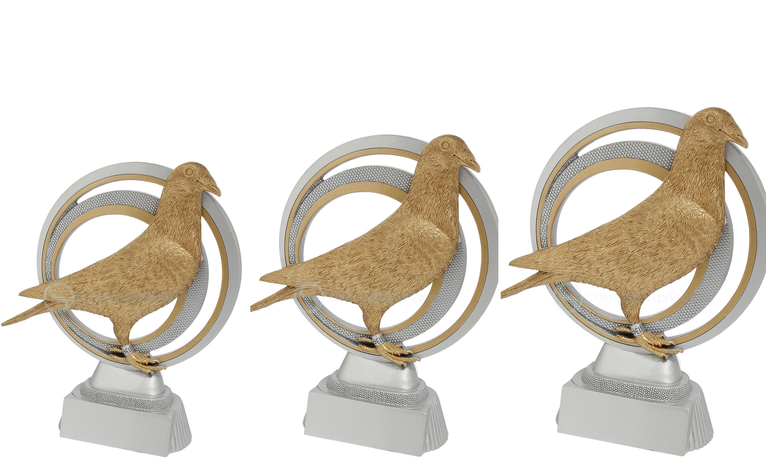 Duivensport Prijs - RE.080 - Antiek Zilver / Goud