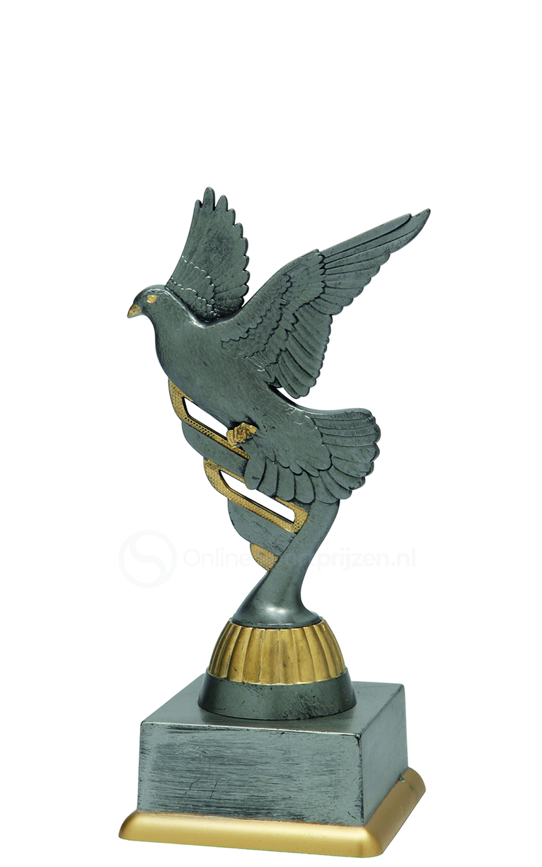 Duivensporttrofee - SS1831 - Antiek Zilver / Goud