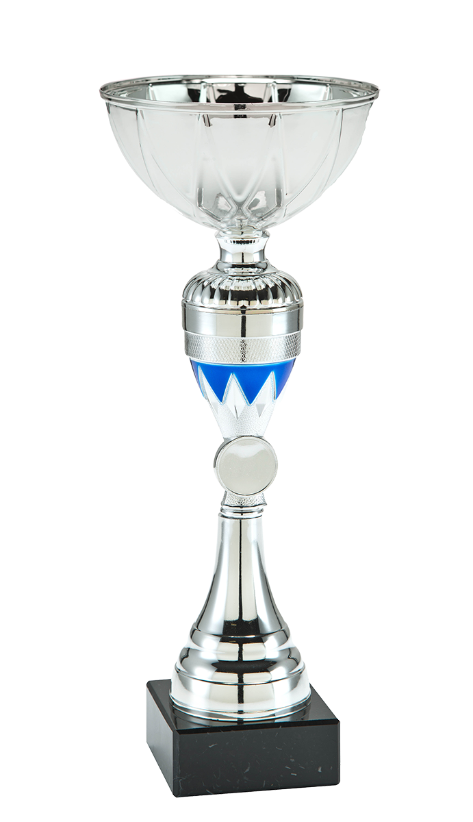 Zilveren Beker Amsterdam - ET.393B - Zilver / Blauw