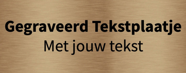 Gegraveerd Tekstplaatje - Wisselbekerplaatje in Flexibel Formaat - LP1 - Goud, Zilver en Brons