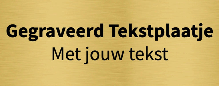Gegraveerd Tekstplaatje - Wisselbekerplaatje in Flexibel Formaat - LP1 - Goud, Zilver en Brons