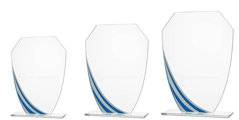 Gekleurd Glas Award - W191-W193 - Blauw