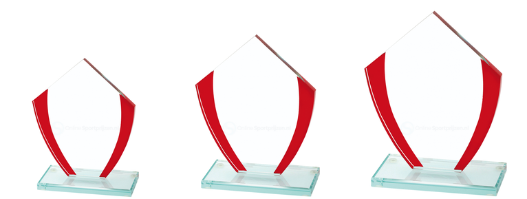 Gekleurd Glas Award - W341-W343-Rood