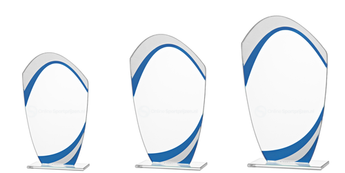 Gekleurd Glas Award - W551-W553 - Blauw