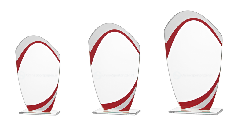 Gekleurd Glas Award - W551-W553 - Rood