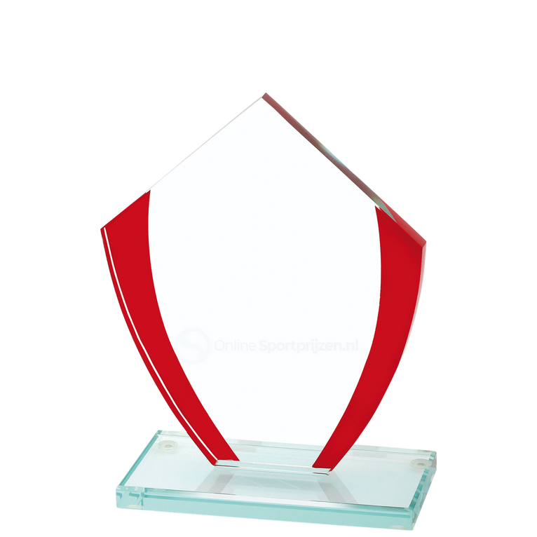 Gekleurd Glas Award - W341-W343-Rood