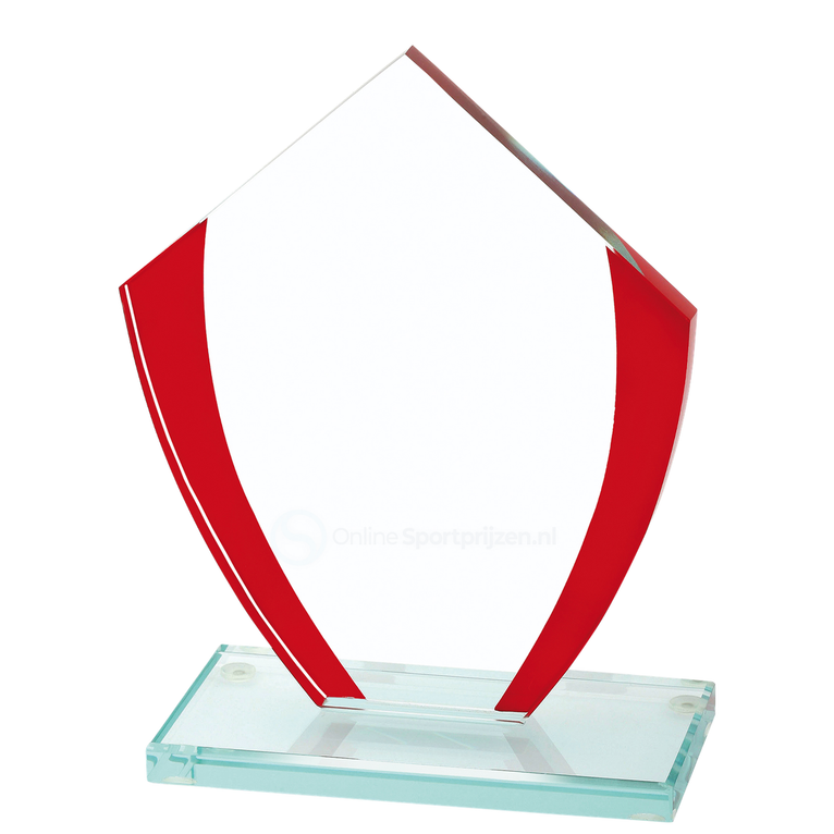 Gekleurd Glas Award - W341-W343-Rood