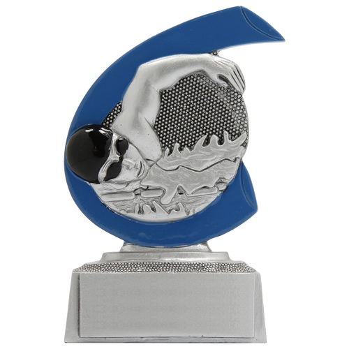 Giethars Zwemprijsje - FG258 - Antiek Zilver met Kleuraccent