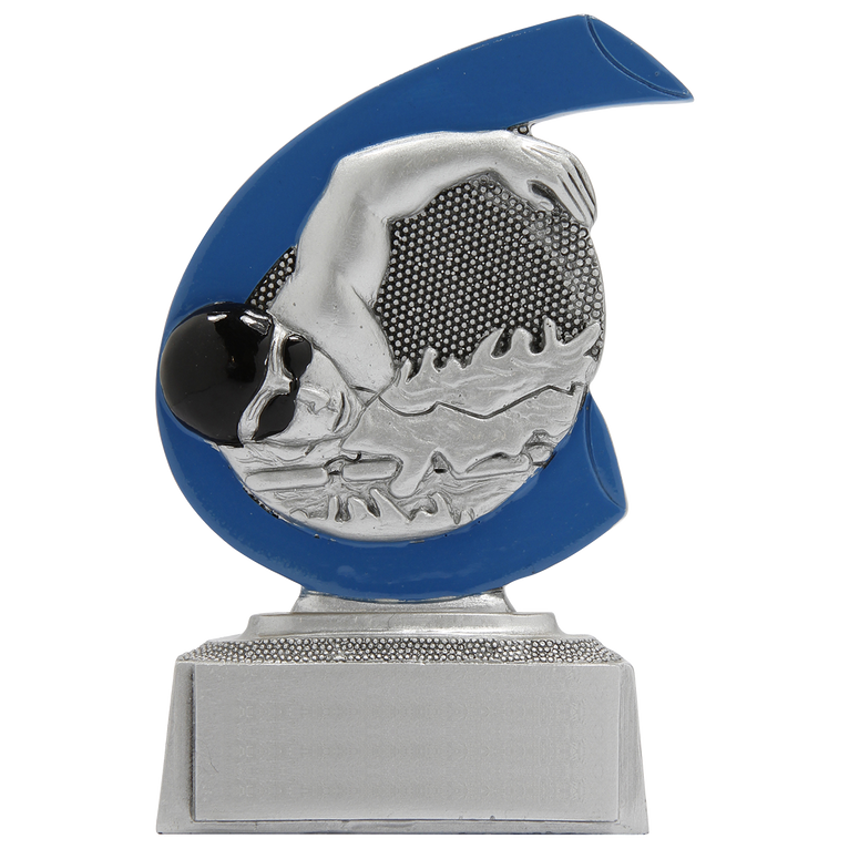 Giethars Zwemprijsje - FG258 - Antiek Zilver met Kleuraccent