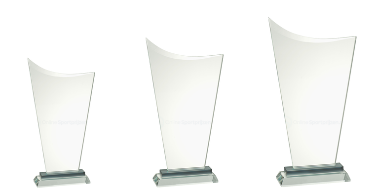 Glazen Award Met Zwart Detail In Geschenkdoos - GL.026