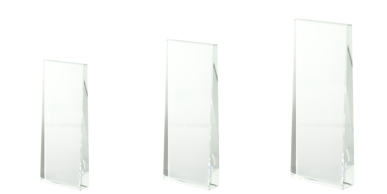 Glazen Award in Geschenkdoos Geschikt voor Gravure en Full Colour Print - W371-W373