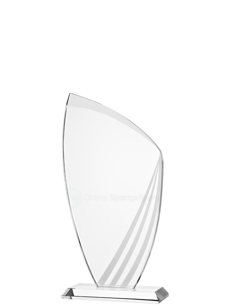 Glazen Award met Grijs Detail in Geschenkdoos - W381-W383